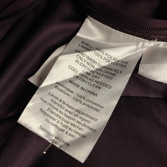 GIRLS DAVIDS BRIDAL BEAUTIFUL PLUM PURPLE SPAGHETTI STRAPS LONG FORMAL DRESS - Picture 9 of 10